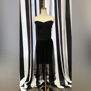 Boho Cowgirl High Low Strapless Dress